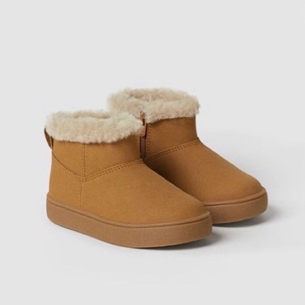 ZARA NWT! BABY FAUX FUR LINED BOOTS
